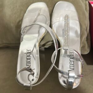 Silver Strappy Women's Shoes